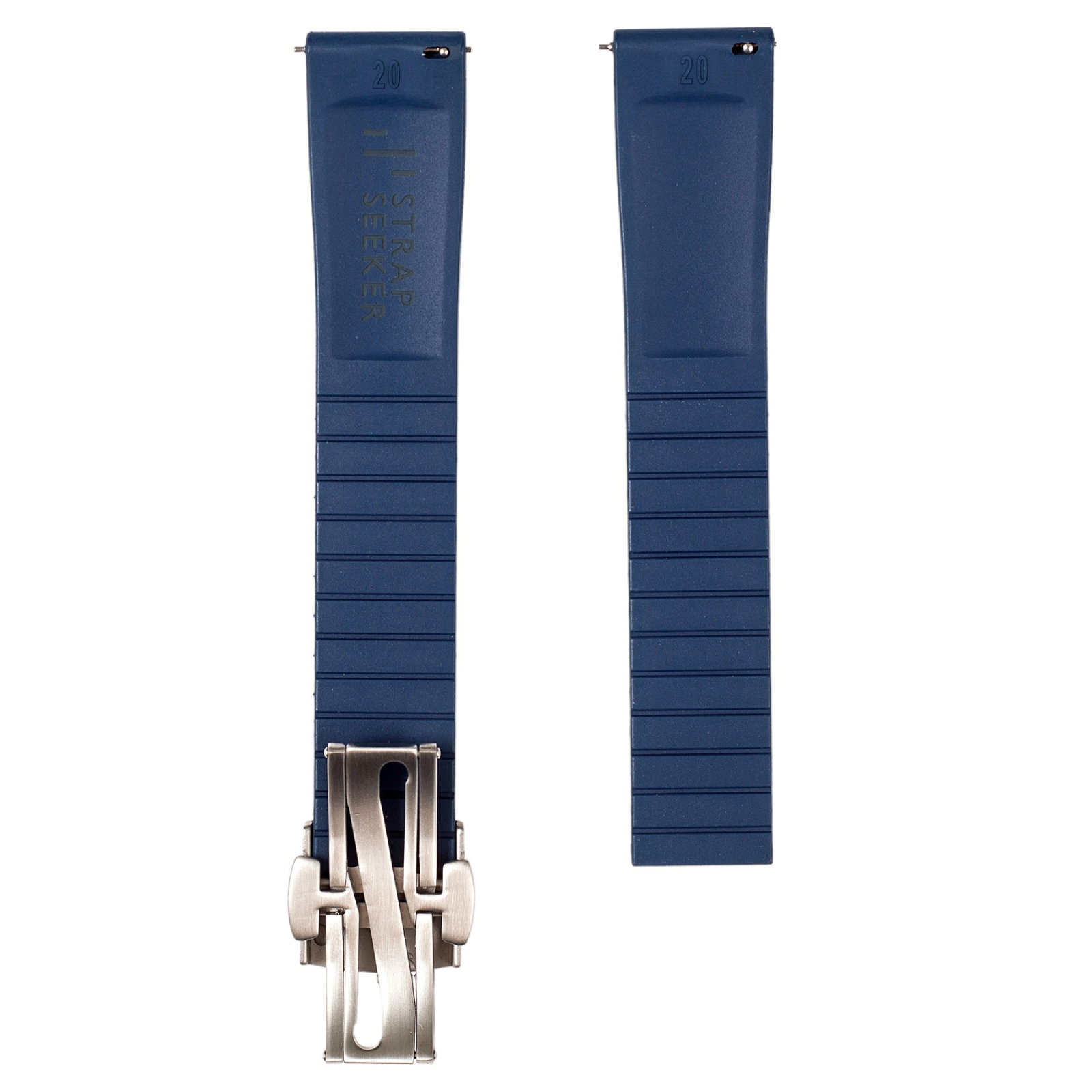 Tropical CTS Cut-to-Size FKM Rubber Strap - Quick Release - Compatible with Omega Speedmaster - Navy (2435)