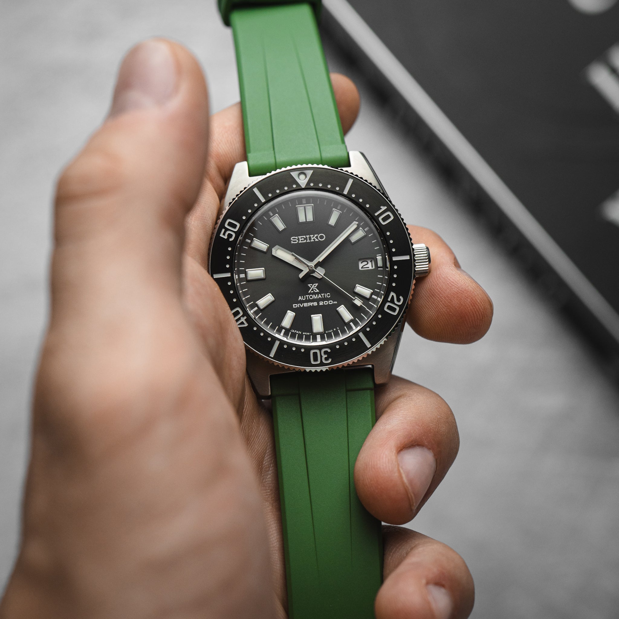 Zac FKM Rubber Strap - Quick-Release - Army Green (2409)