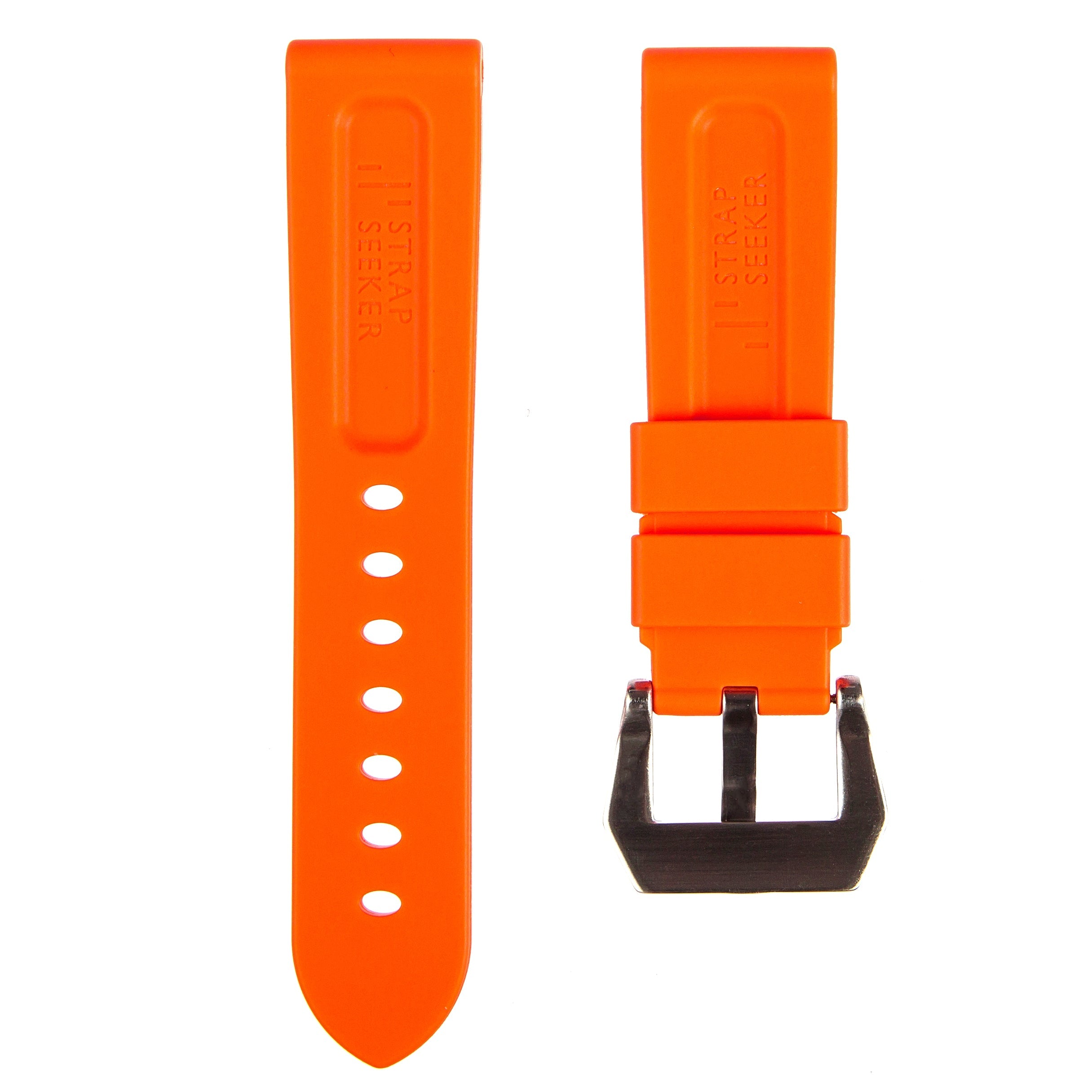 Pinnacle Premium Silicone Strap - Compatible with Panerai - Orange (2420 | LSR) - Skywatches