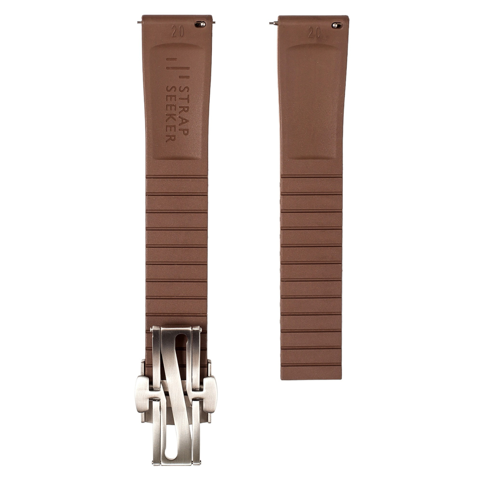 Tropical CTS Cut-to-Size FKM Rubber Strap - Quick Release - Compatible with Tudor Black Bay 58 – Brown (2435)