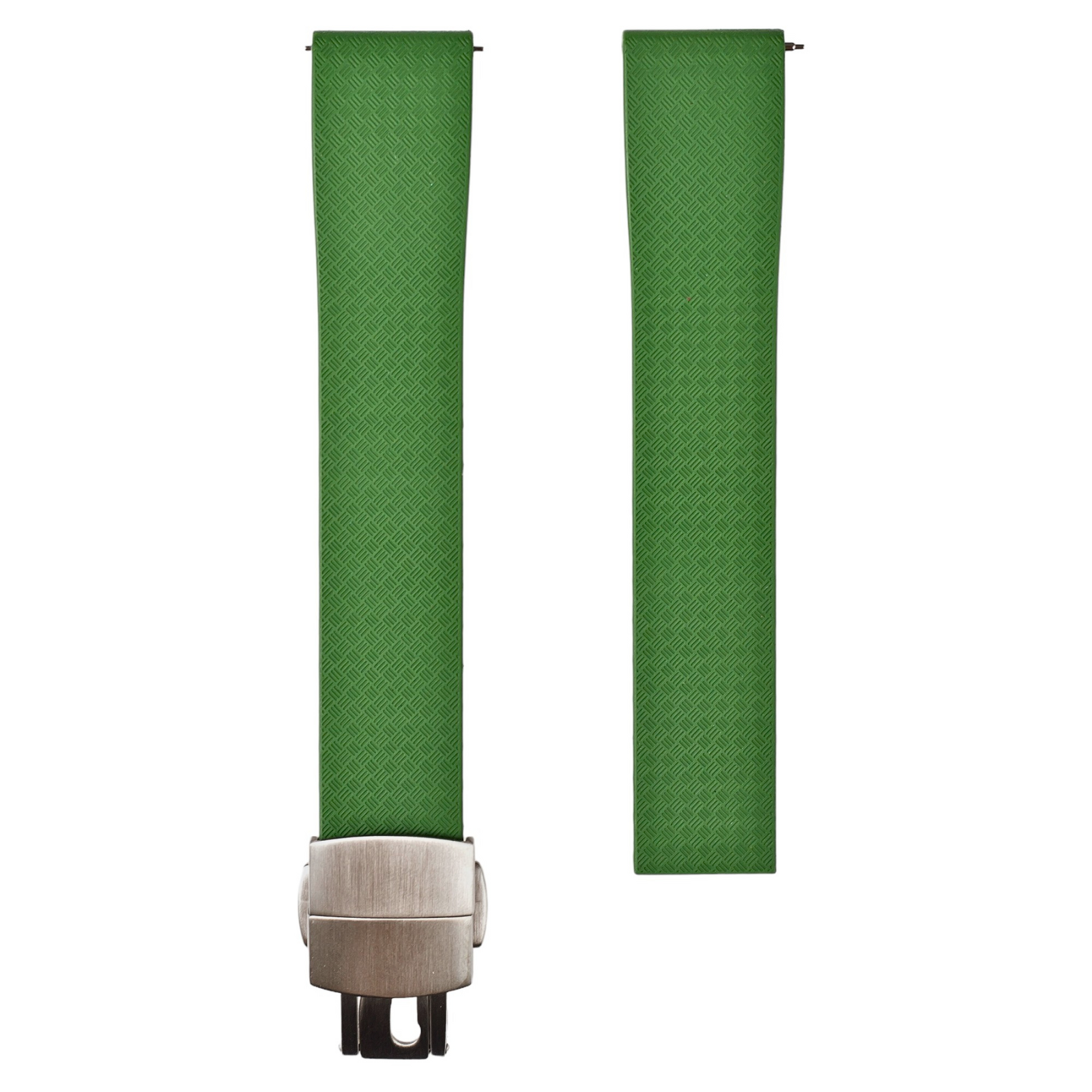 Tropical CTS Cut-to-Size FKM Rubber Strap - Quick Release - Compatible with Rolex Submariner – Green (2435)