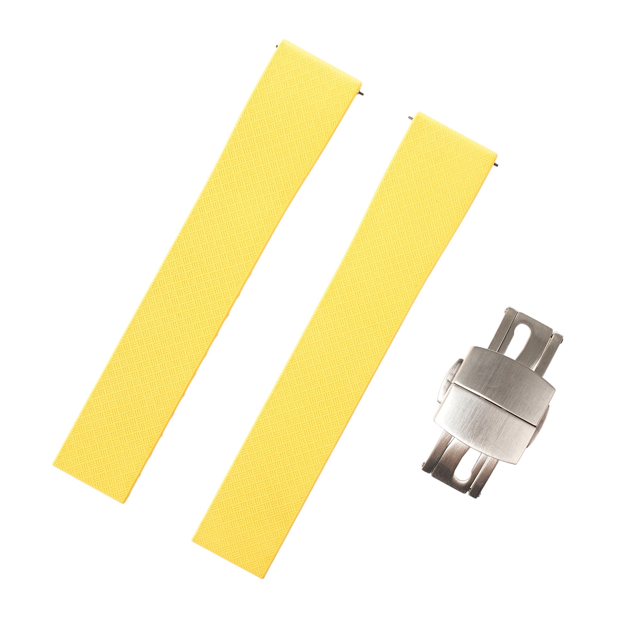 Tropical CTS Cut-to-Size FKM Rubber Strap - Quick Release - Yellow (2435)