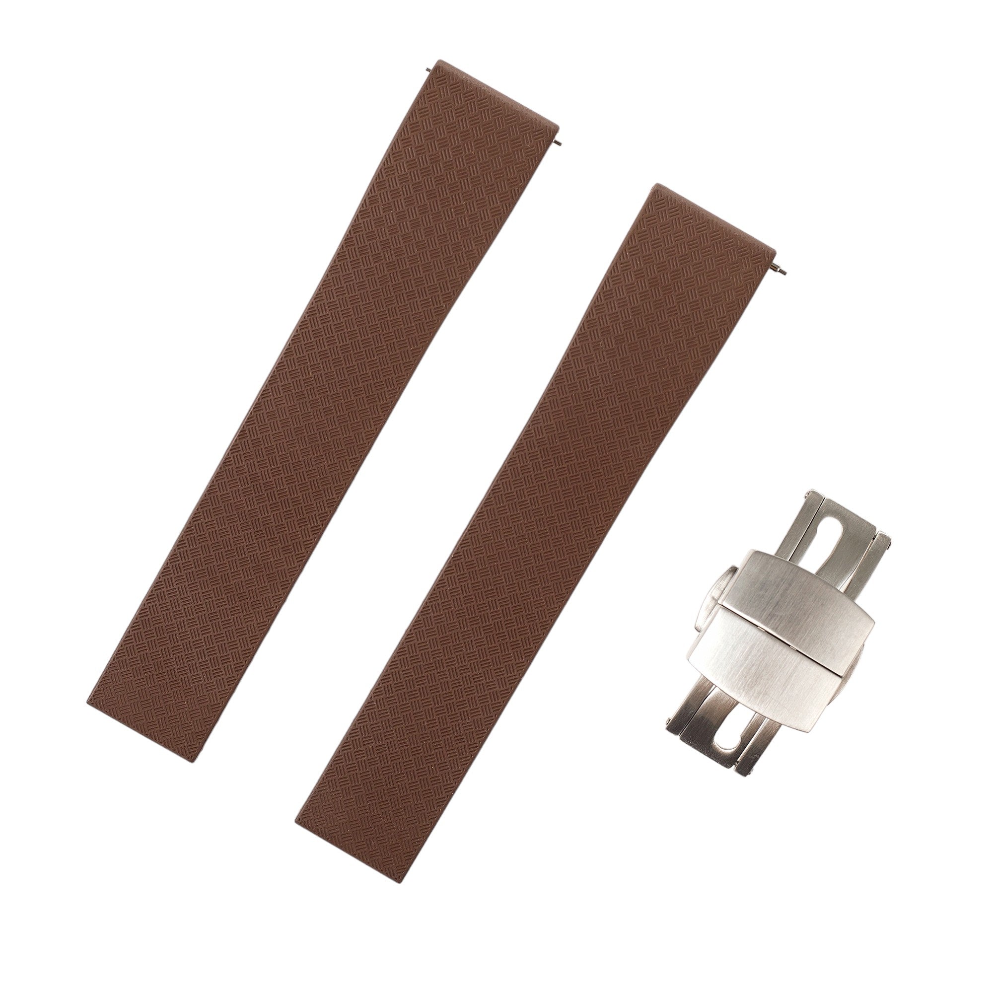 Tropical CTS Cut-to-Size FKM Rubber Strap - Quick Release - Brown (2435)