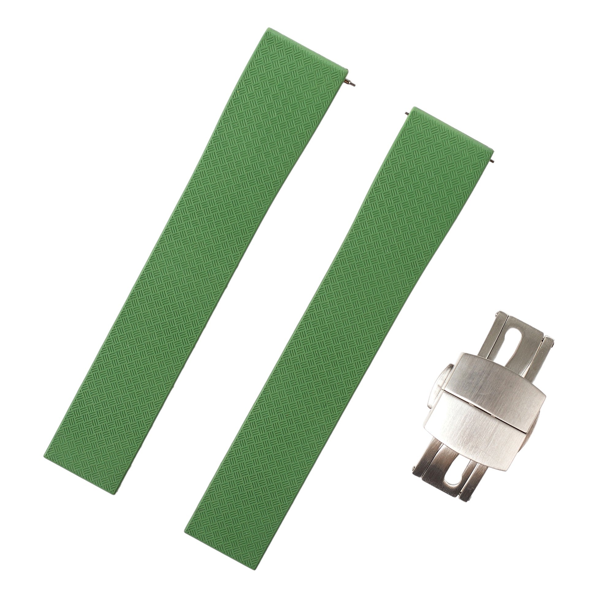 Tropical CTS Cut-to-Size FKM Rubber Strap - Quick Release - Green (2435)