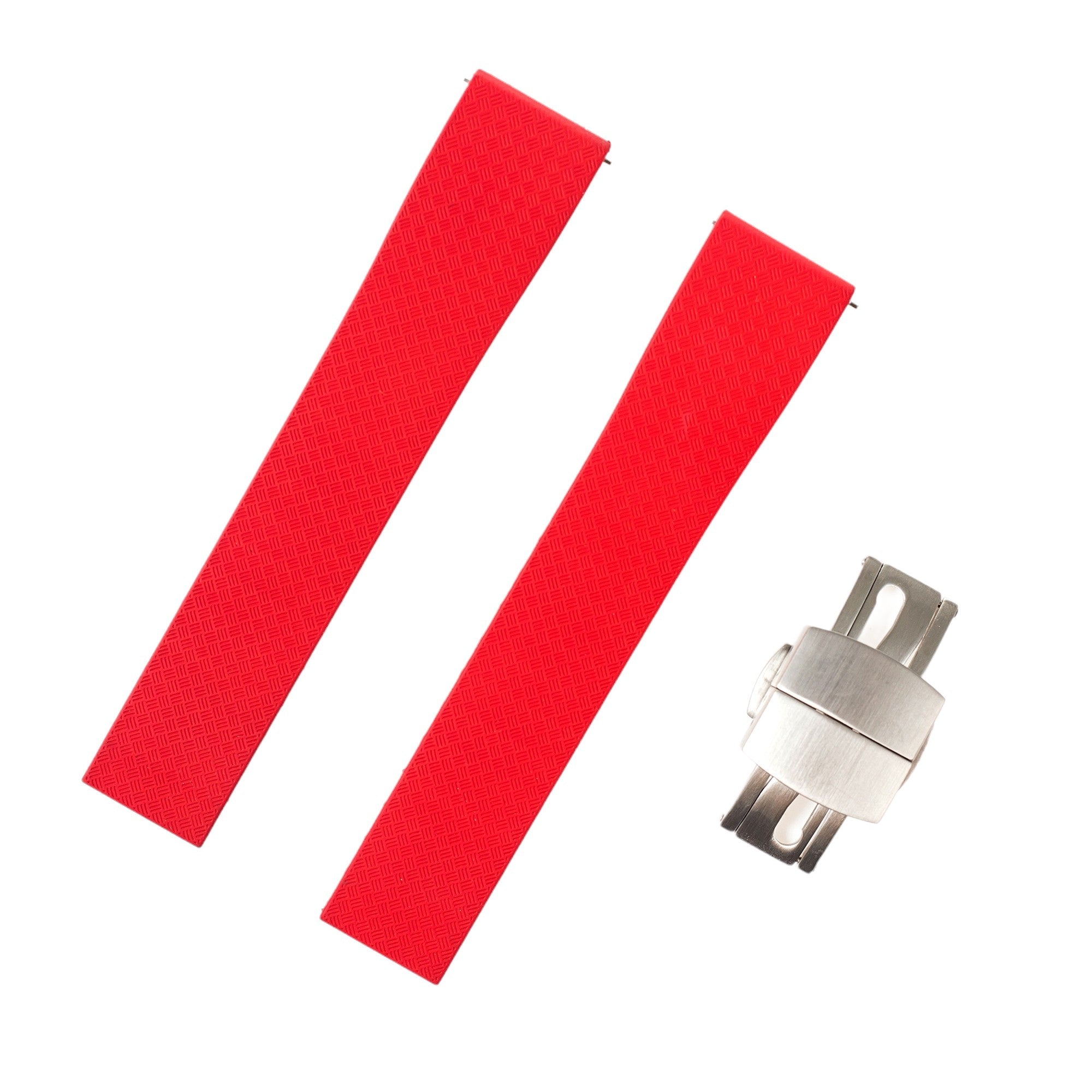 Tropical CTS Cut-to-Size FKM Rubber Strap - Quick Release - Red (2435)