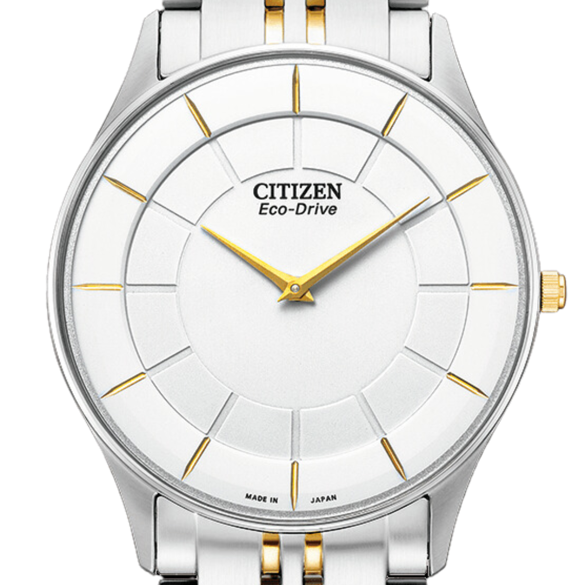 Citizen Collection Eco-Drive AR3014-56A AR3014 AR3014-56 White Dial Japan Gold Tone Casual Watch