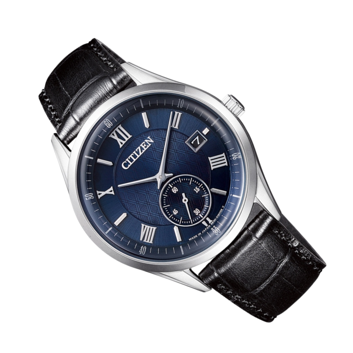 Citizen Collection Eco-Drive BV1120-15L BV1120 BV1120-15 Blue Dial Leather Japan Made Mens Watch