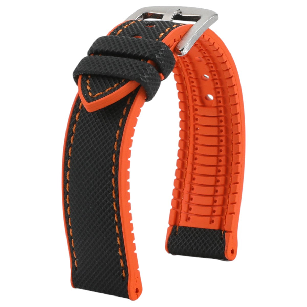 #color_Black Nylon Orange Stitch / Orange FKM Rubber