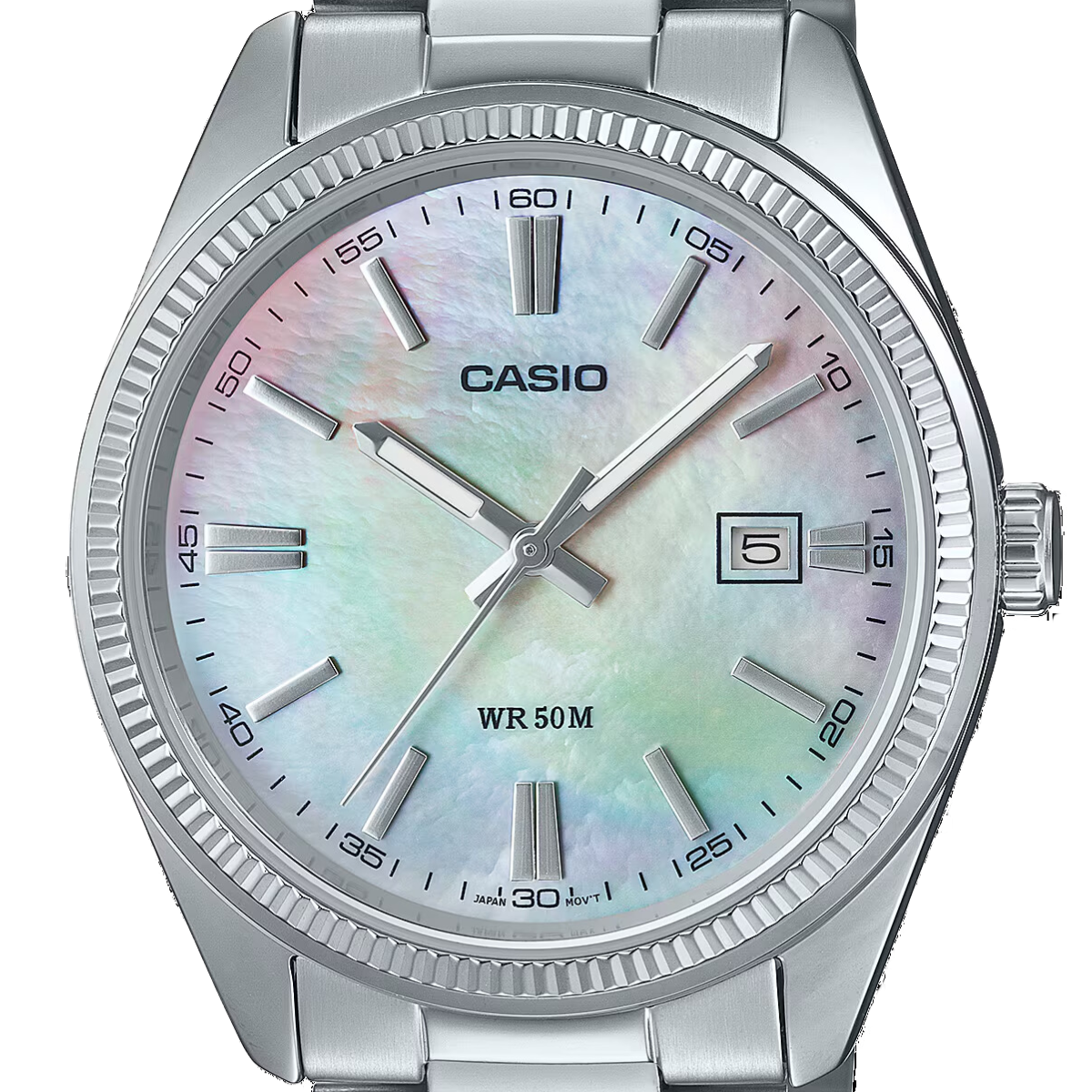 Casio Quartz MTP-1302DS-7AV MTP-1302DS-7 MTP-1302DS-7A Mother of Pearl Dial Dress Watch