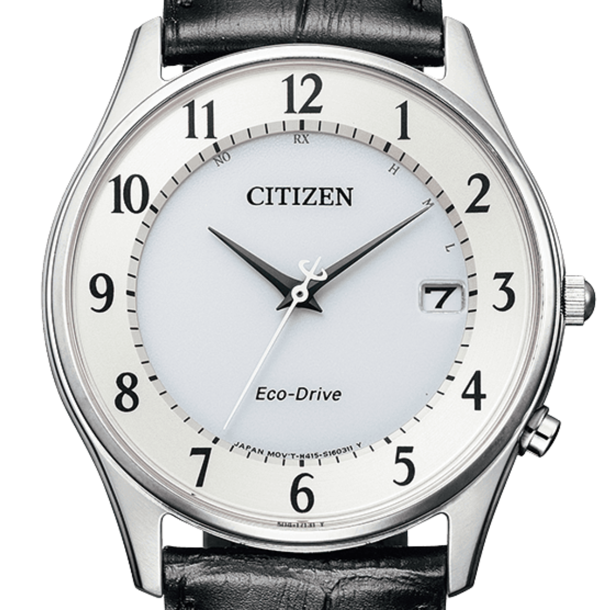 Citizen Collection Eco-Drive AS1060-11A AS1060 AS1060-11 White Dial Leather Watch