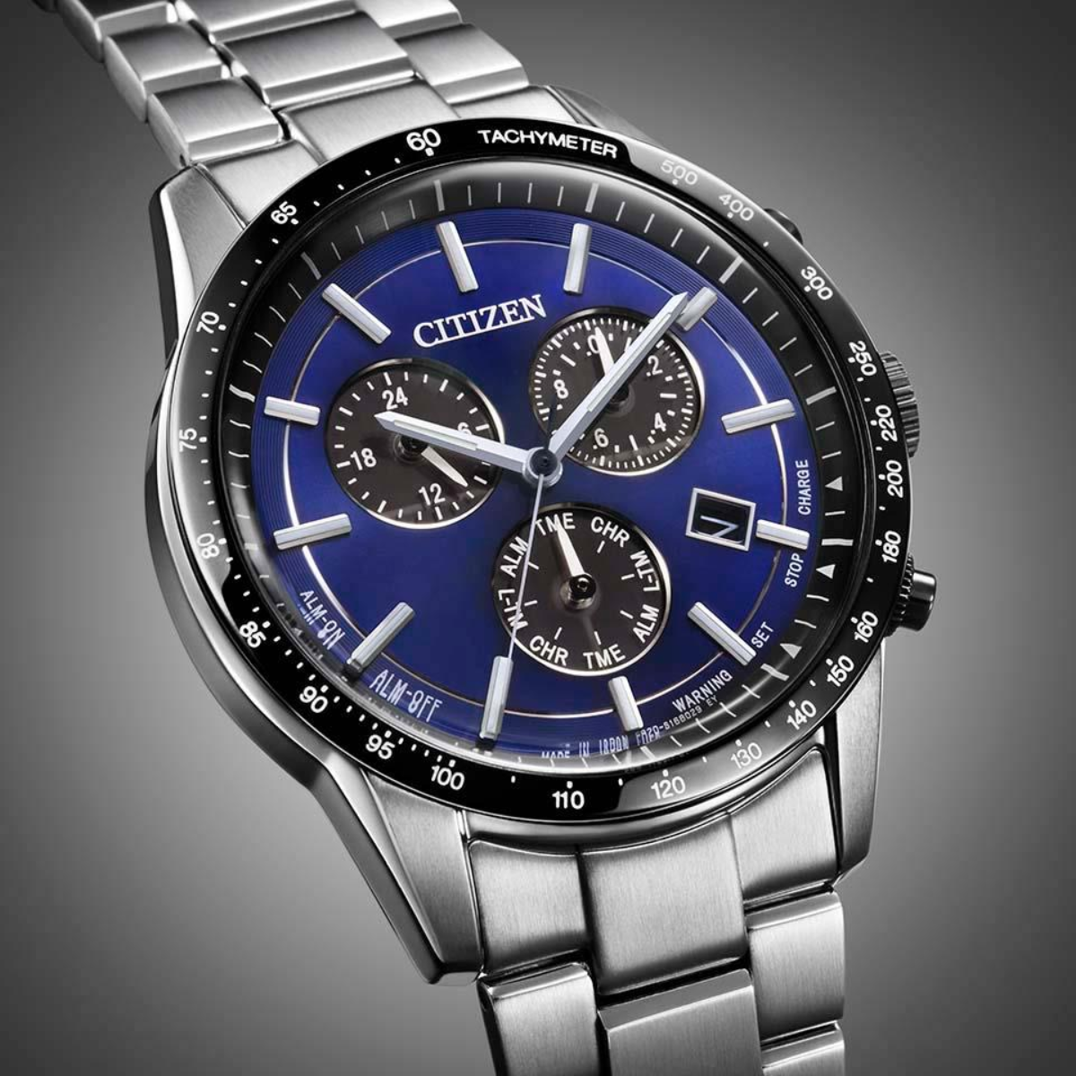 Citizen Collection Eco-Drive BL5496-96L BL5496 BL5496-96 Chronograph Blue Dial Male Watch