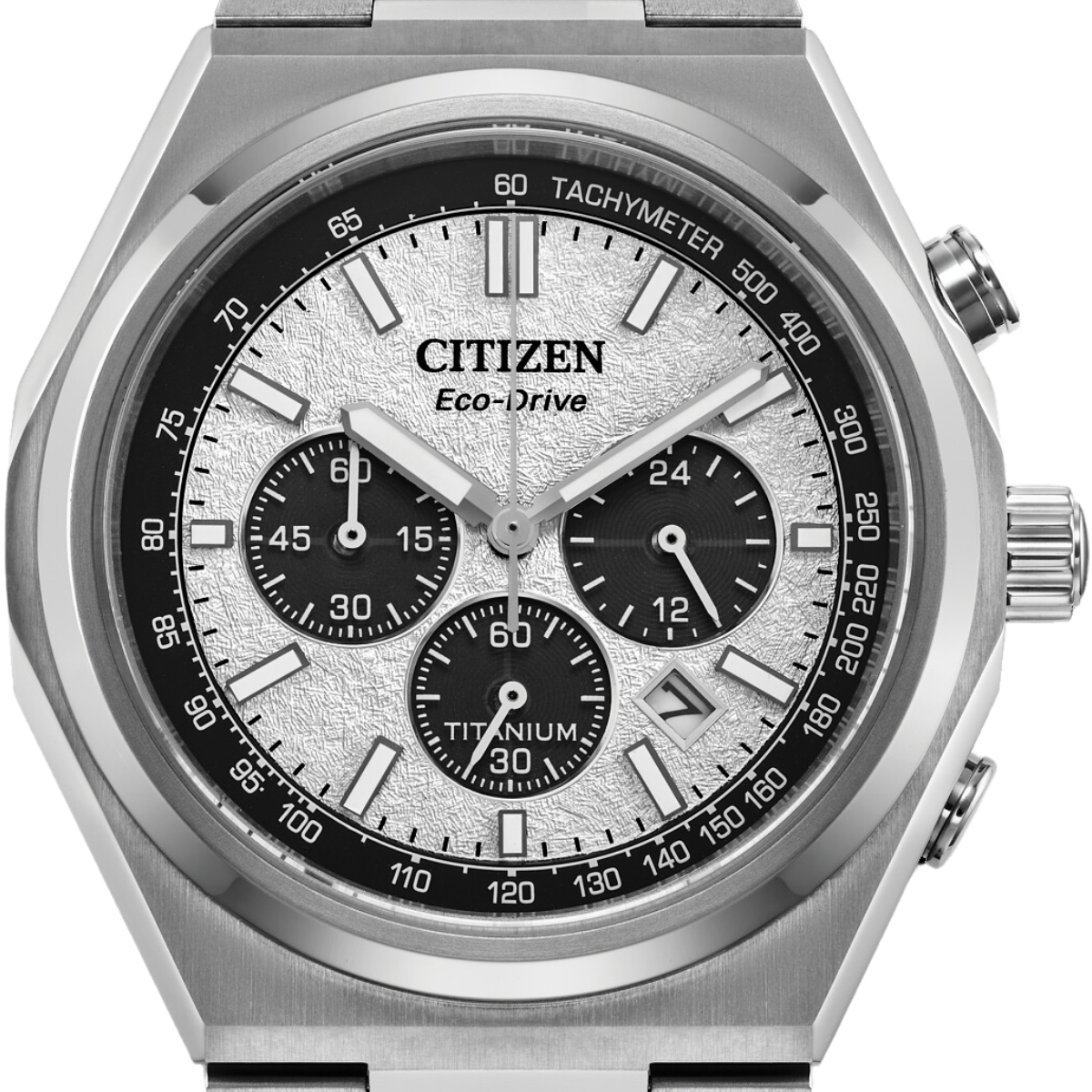 Citizen Forza CA4610-85A CA4610-85 Eco-Drive Super Titanium Chronograph Silver Dial Watch (PRE-ORDER NOV 2024)