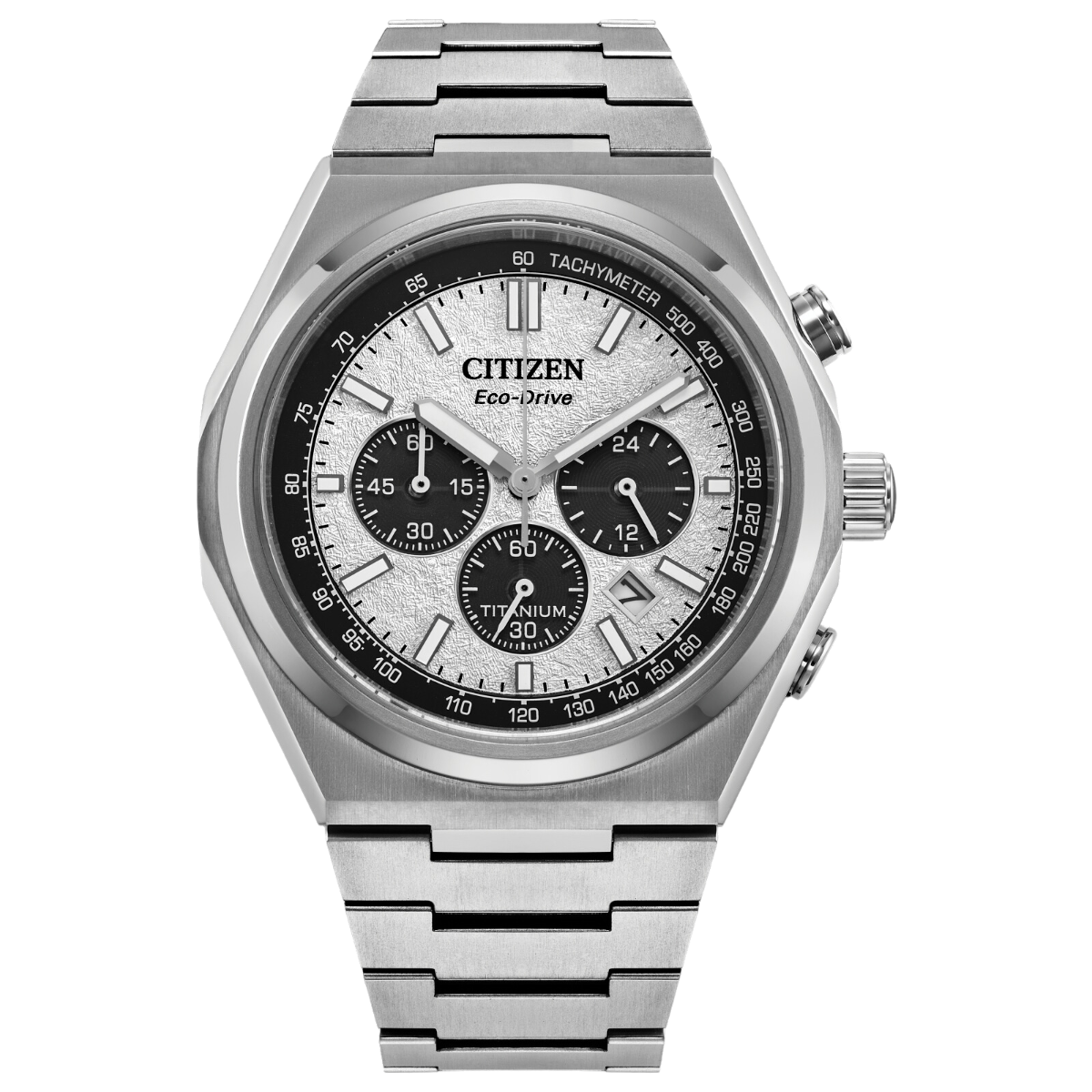 Citizen Forza CA4610-85A CA4610-85 Eco-Drive Super Titanium Chronograph Silver Dial Watch (PRE-ORDER NOV 2024)