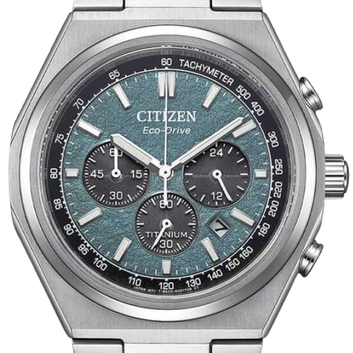 Citizen Forza CA4610-85 CA4610-85X Eco-Drive Green Dial Super Titanium Chronograph Watch (PRE-ORDER NOV 2024)