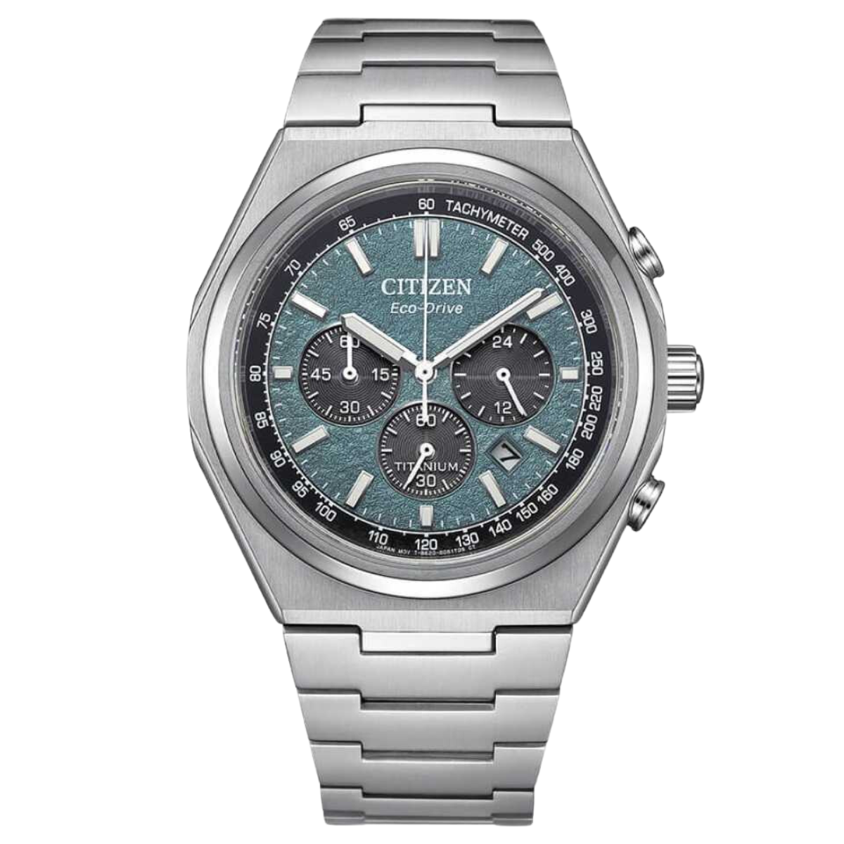 Citizen Forza CA4610-85 CA4610-85X Eco-Drive Green Dial Super Titanium Chronograph Watch (PRE-ORDER NOV 2024)