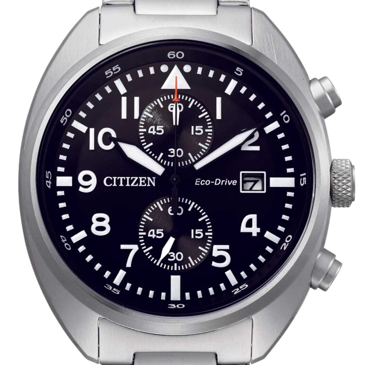 Citizen CA7040-85 CA7040-85E CA7040 Eco-Drive Chronograph Black Dial Mens Watch