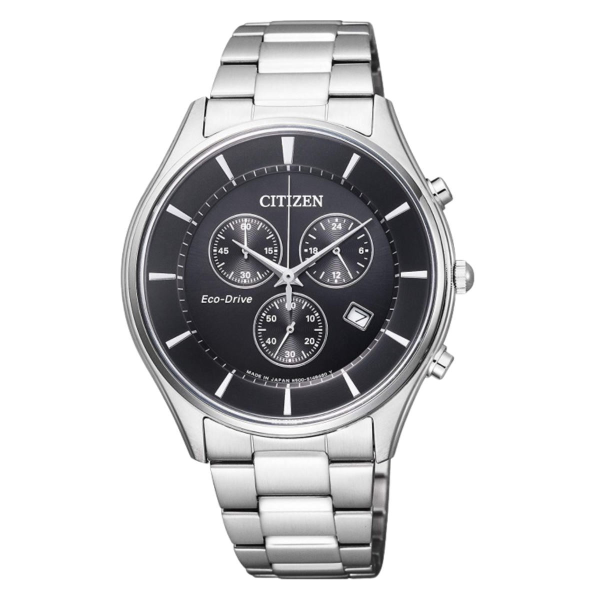 Citizen Collection Eco-Drive AT2360-59E AT2360-59 AT2360 Chronograph Black Dial Watch