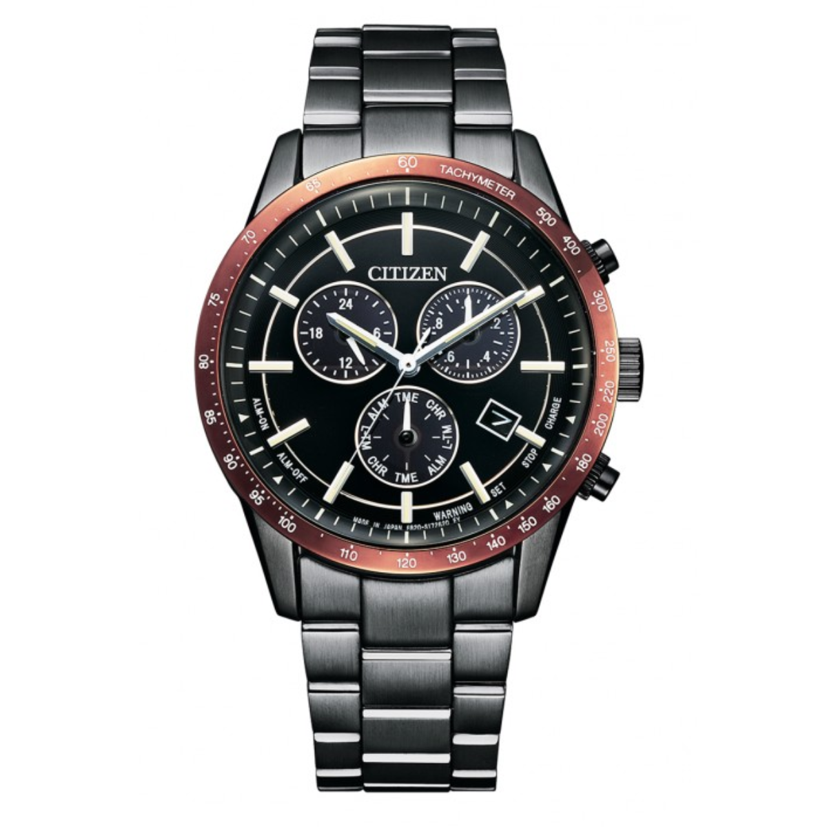 Citizen Collection Eco-Drive BL5495-72E BL5495 BL5495-72 Chronograph Mens Black Dial Watch