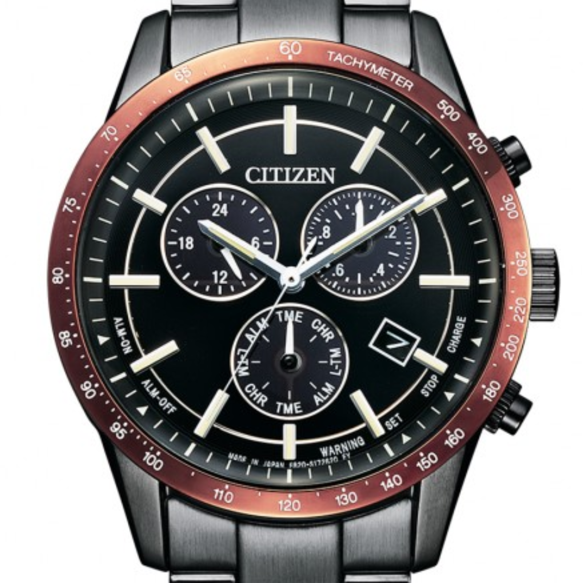 Citizen Collection Eco-Drive BL5495-72E BL5495 BL5495-72 Chronograph Mens Black Dial Watch