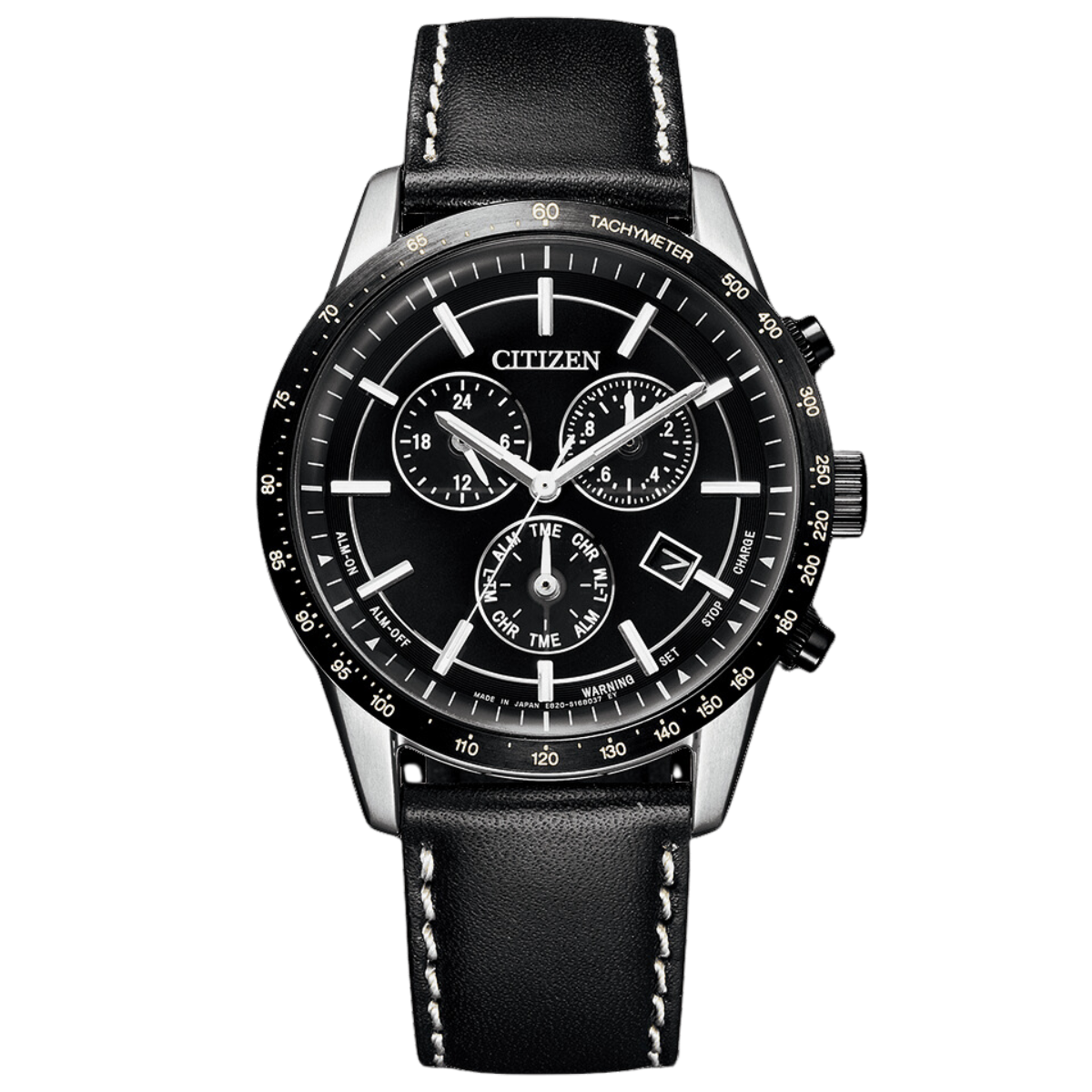 Citizen Collection Eco-Drive BL5496-11E BL5496 BL5496-11 Chronograph Mens Black Dial Watch