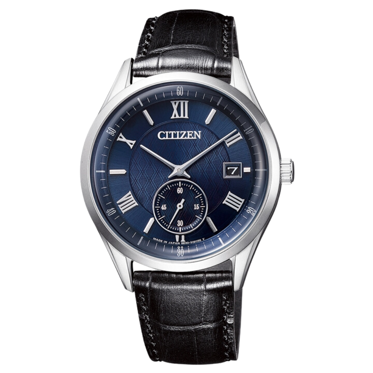 Citizen Collection Eco-Drive BV1120-15L BV1120 BV1120-15 Blue Dial Leather Japan Made Mens Watch