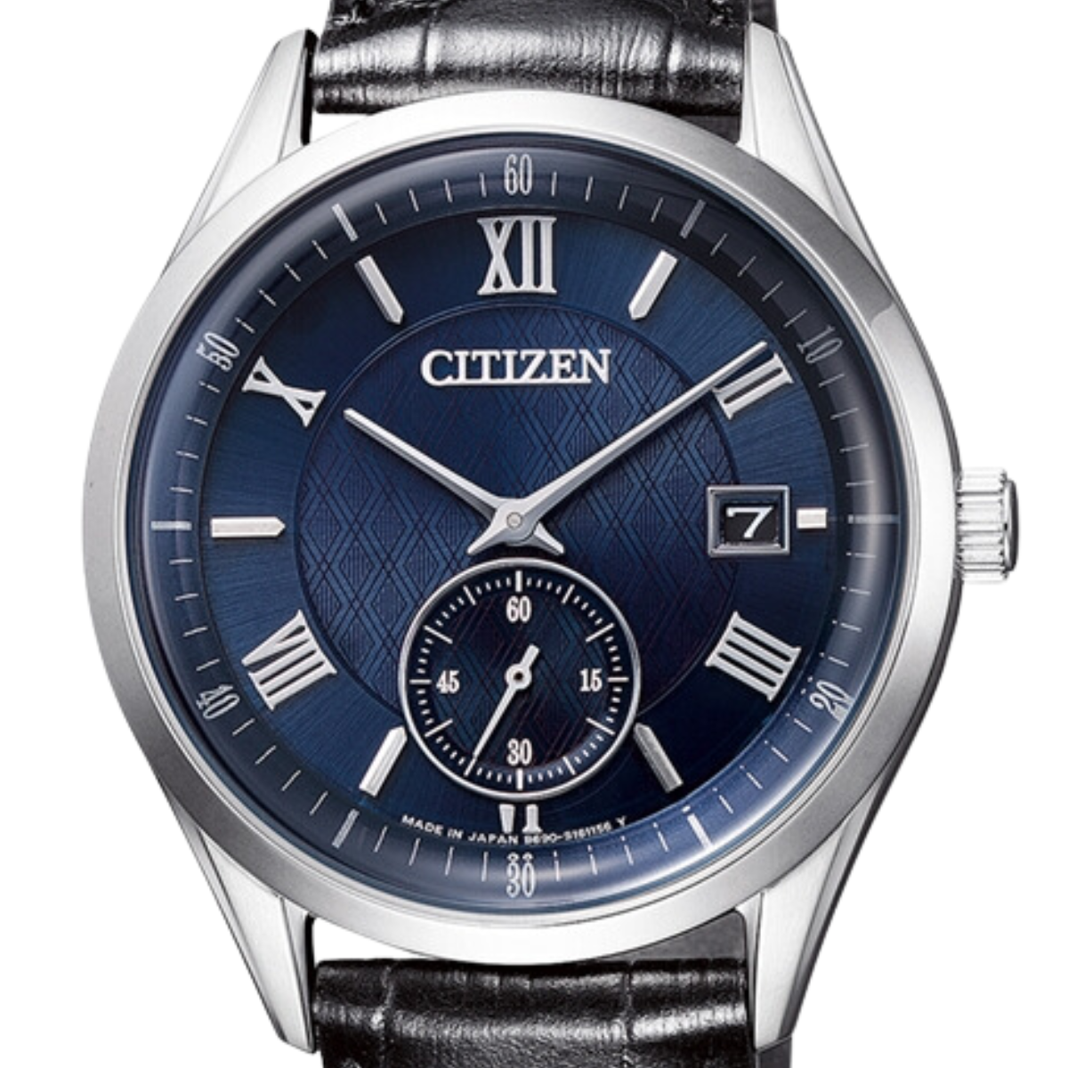 Citizen Collection Eco-Drive BV1120-15L BV1120 BV1120-15 Blue Dial Leather Japan Made Mens Watch