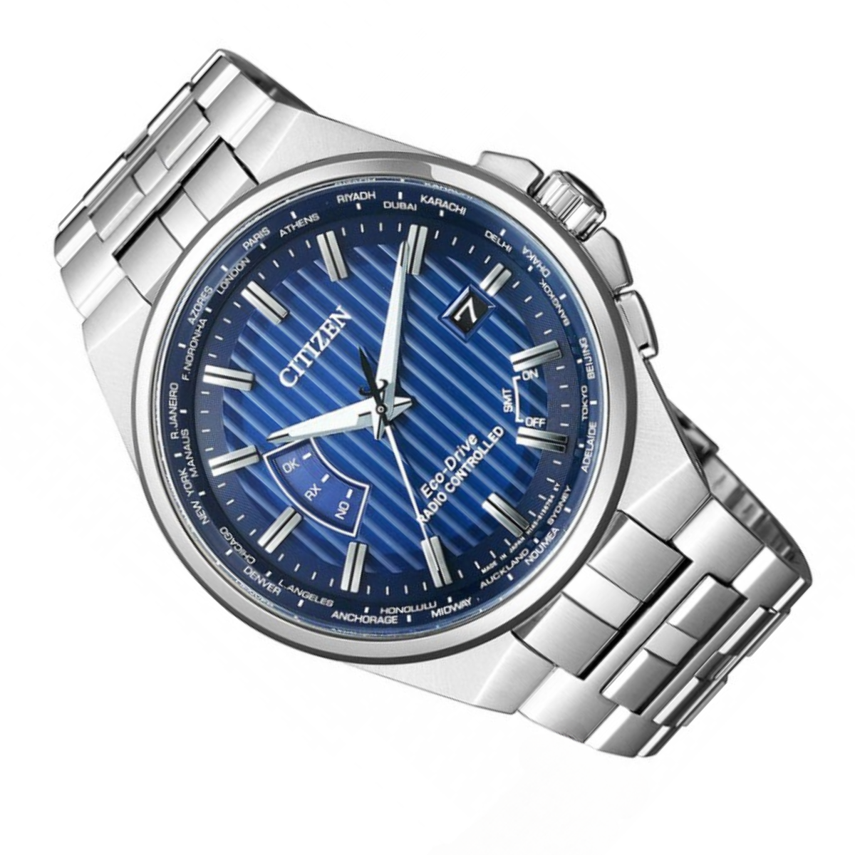 Citizen Collection Eco-Drive Radio CB0161-82L CB0161 Blue Dial World Time Watch