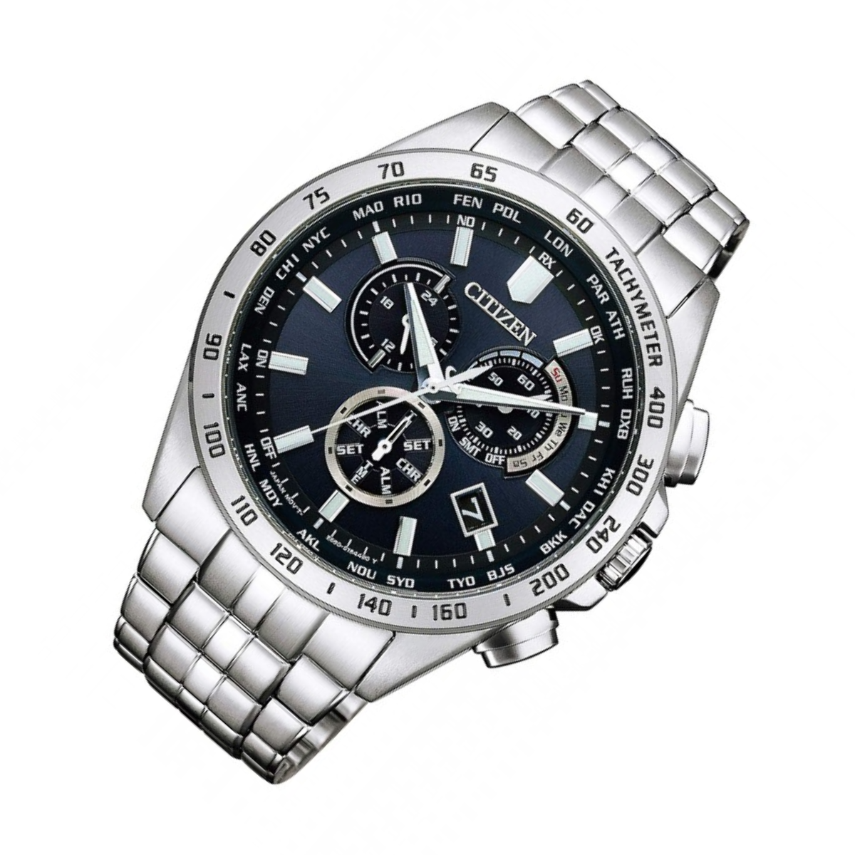 Citizen Collection Solar Quartz Radio Wave CB5870-91L CB5870 Chronograph Watch