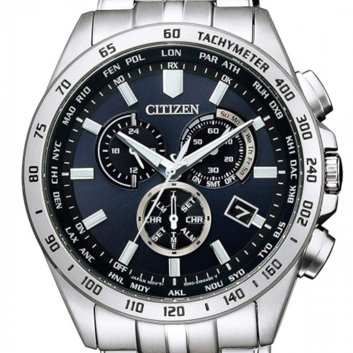 Citizen Collection Solar Quartz Radio Wave CB5870-91L CB5870 Chronograph Watch