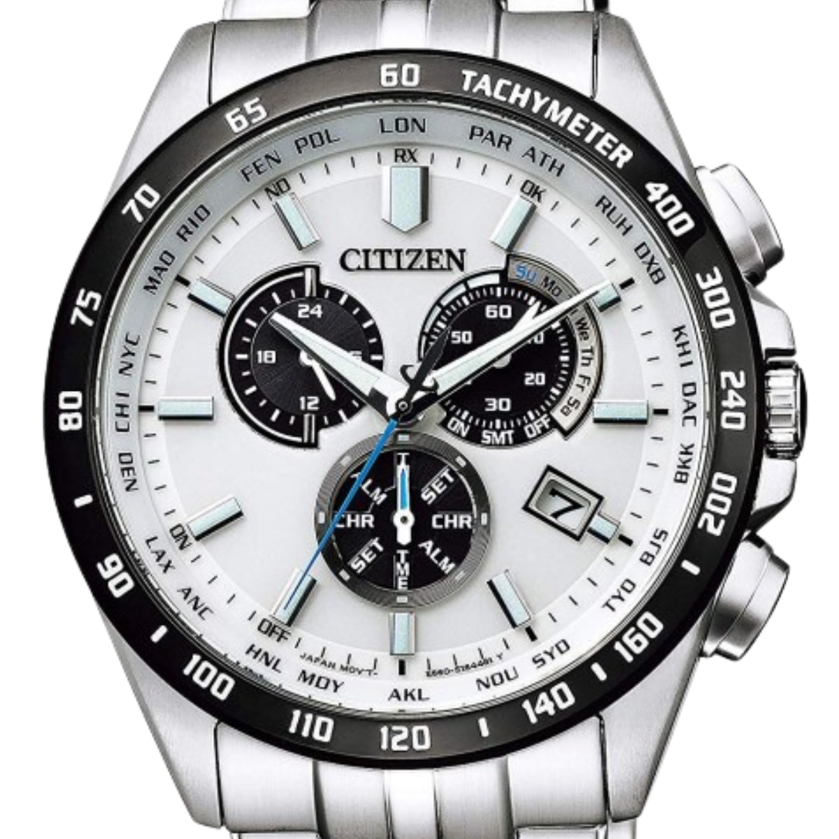 Citizen Collection Solar Quartz Radio Wave CB5874-90A CB5874 Chronograph Watch