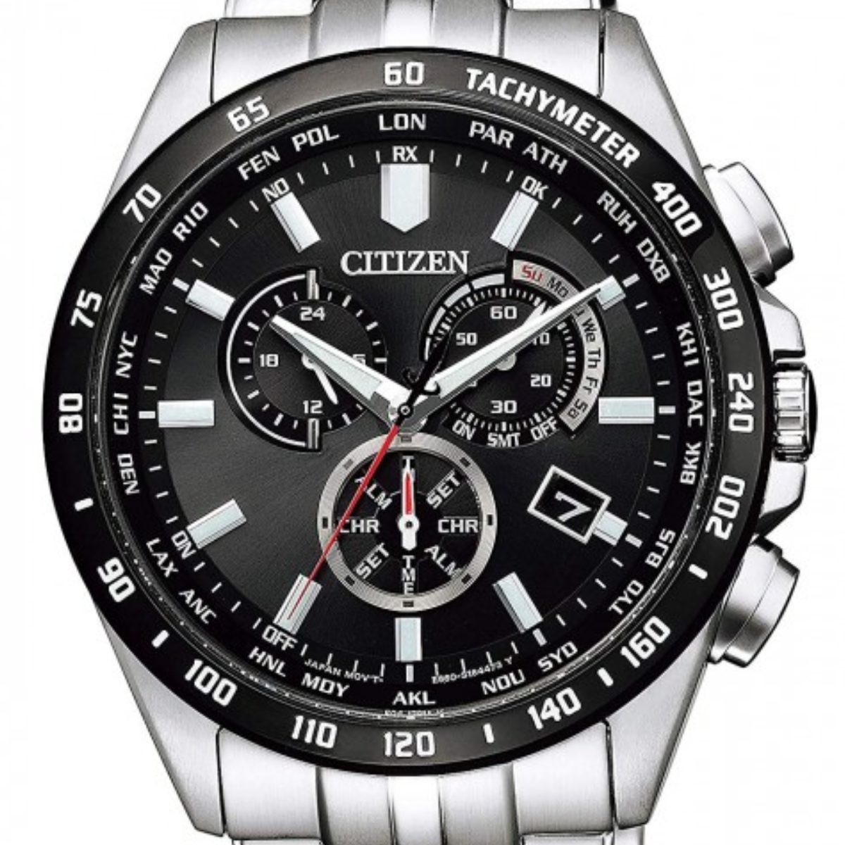 Citizen Collection Solar Quartz Radio Wave CB5874-90E CB5874 Chronograph Watch