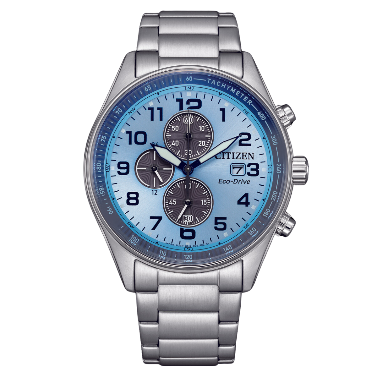 Citizen Eco-Drive Chronograph CA0770-72M CA0770-72 CA0770 Light Blue Dial Watch