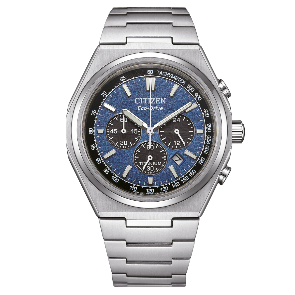 Citizen Forza CA4610-85 CA4610-85L Eco-Drive Super Titanium Chronograph Blue Dial Watch (PRE-ORDER NOV 2024)