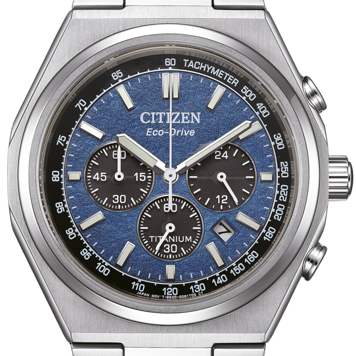 Citizen Forza CA4610-85 CA4610-85L Eco-Drive Super Titanium Chronograph Blue Dial Watch (PRE-ORDER NOV 2024)