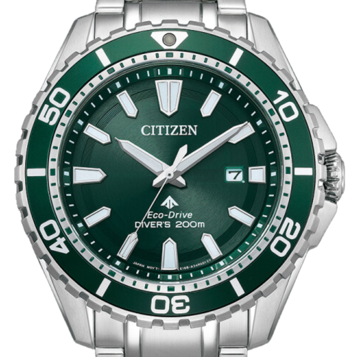 Citizen Promaster Marine BN0199-53 BN0199-53X BN0199 Eco-Drive Green Dial Mens Watch