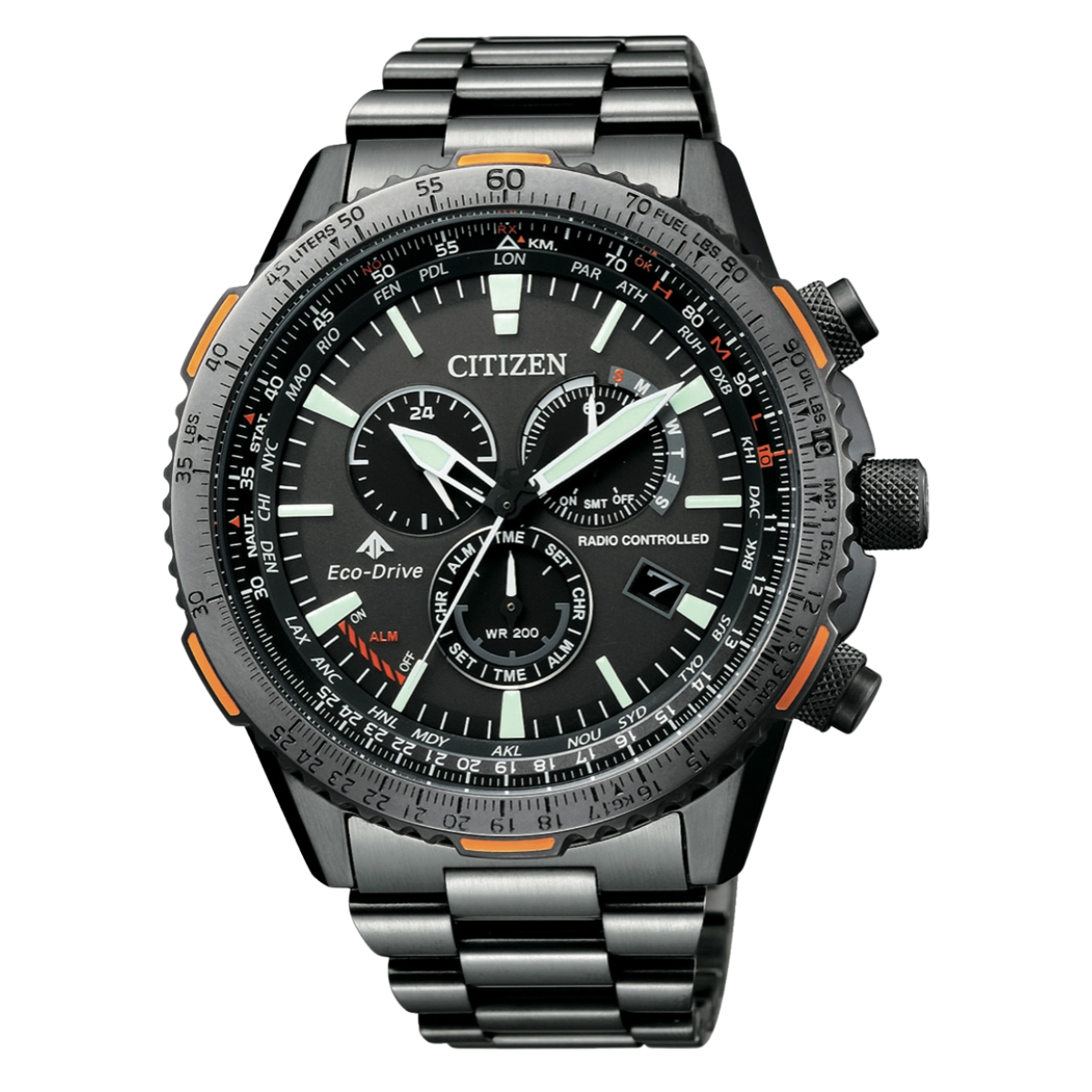 Citizen Promaster Sky Chronograph CB5007-51H CB5007Black Dial Pilot Eco-Drive Sports Watch