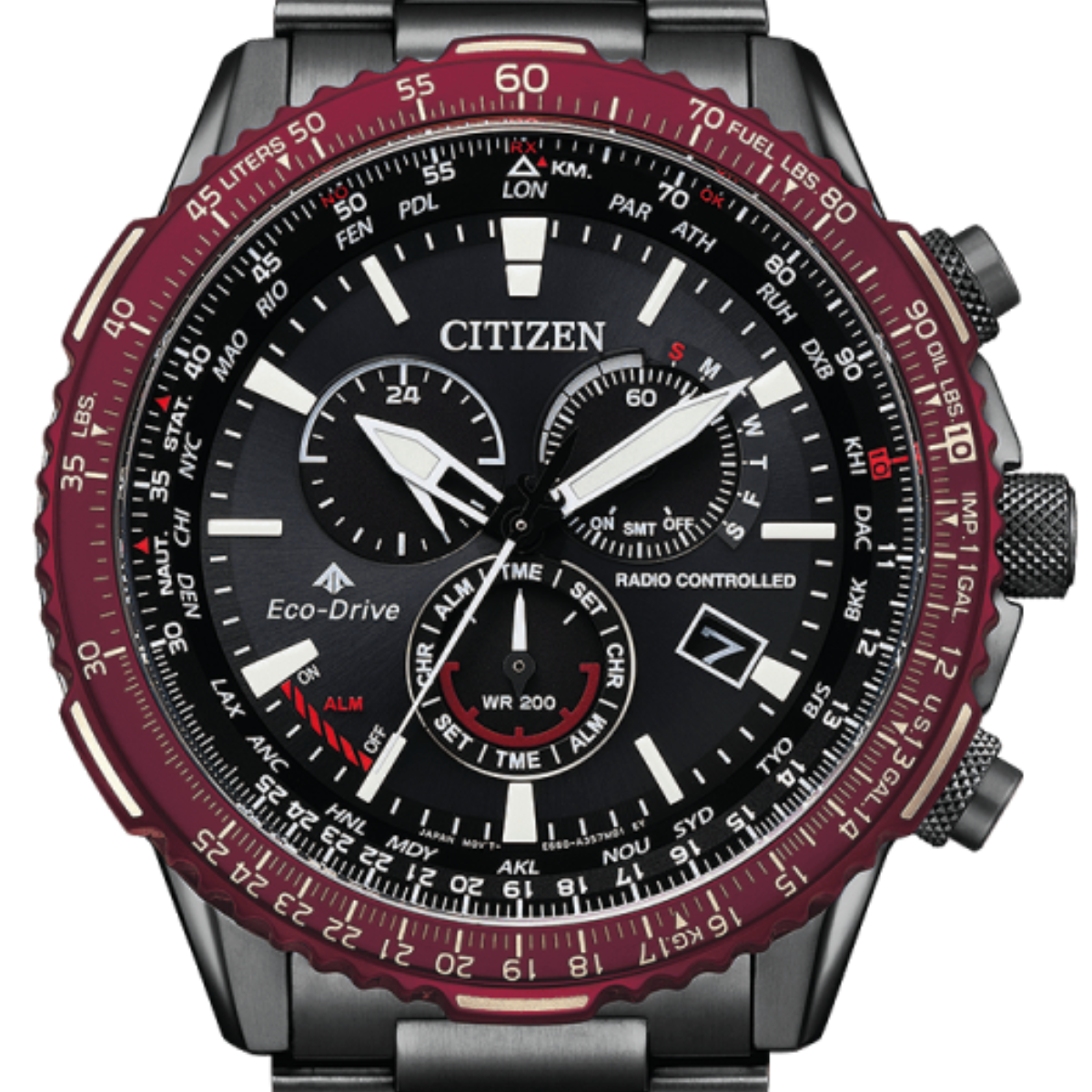 Citizen Promaster Sky Chronograph CB5009-55E CB5009 Pilot Black Dial Eco-Drive Watch