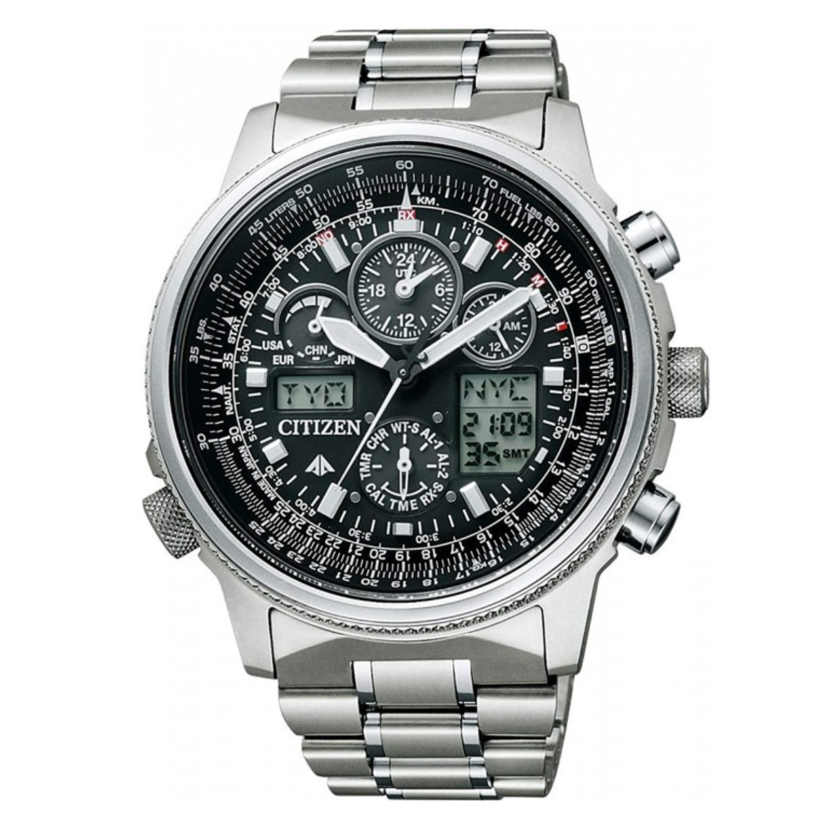 Citizen Promaster Sky Chronograph Eco-Drive PMV65-2271 PMV65 Titanium Sports Watch