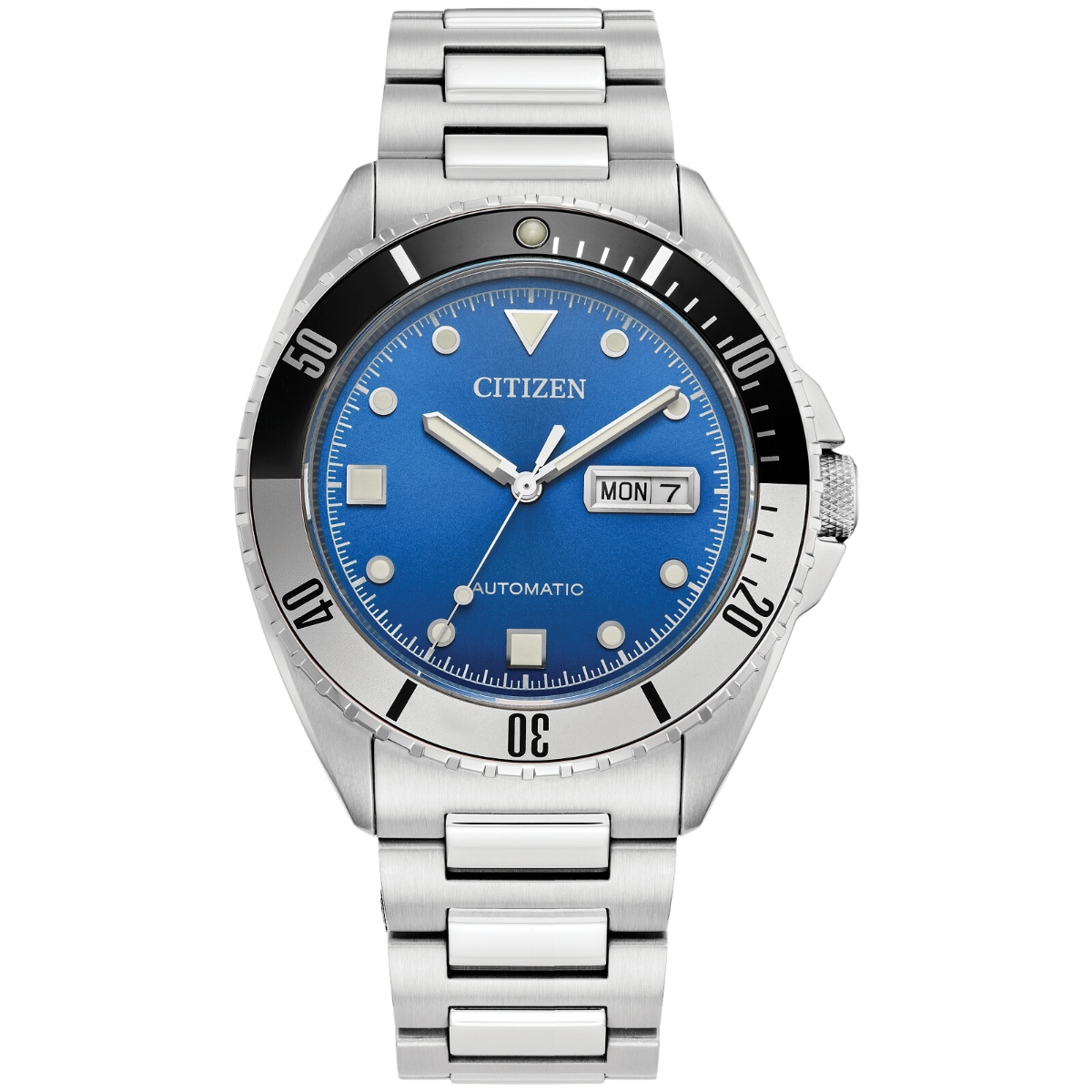 Citizen Sport Automatic NH7530-52M NH7530-52 NH7530 Blue Dial Dress Mens Watch