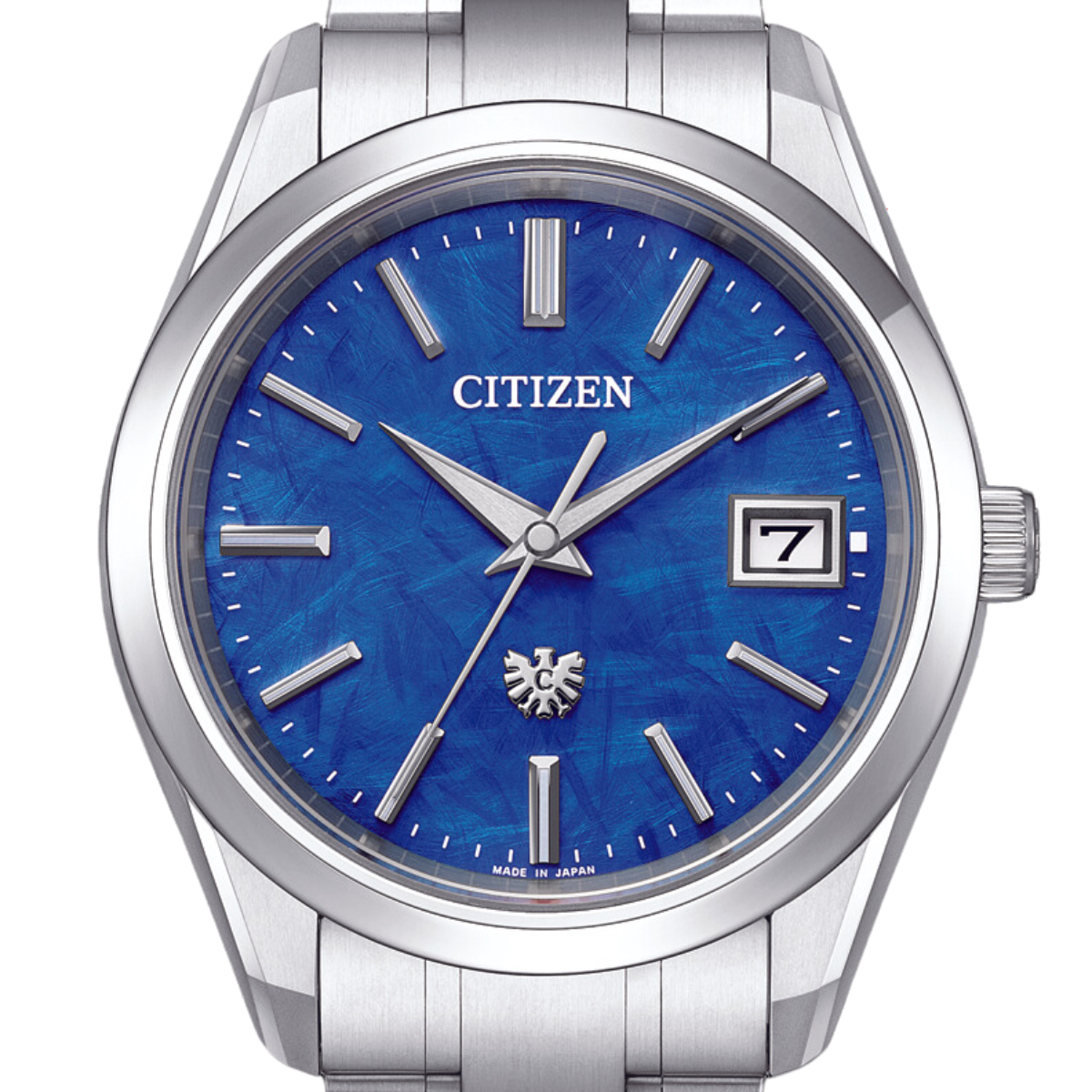 Citizen “The Citizen“ AQ4100-57M AQ4100 Super Titanium Limited Edition Blue Dial Watch