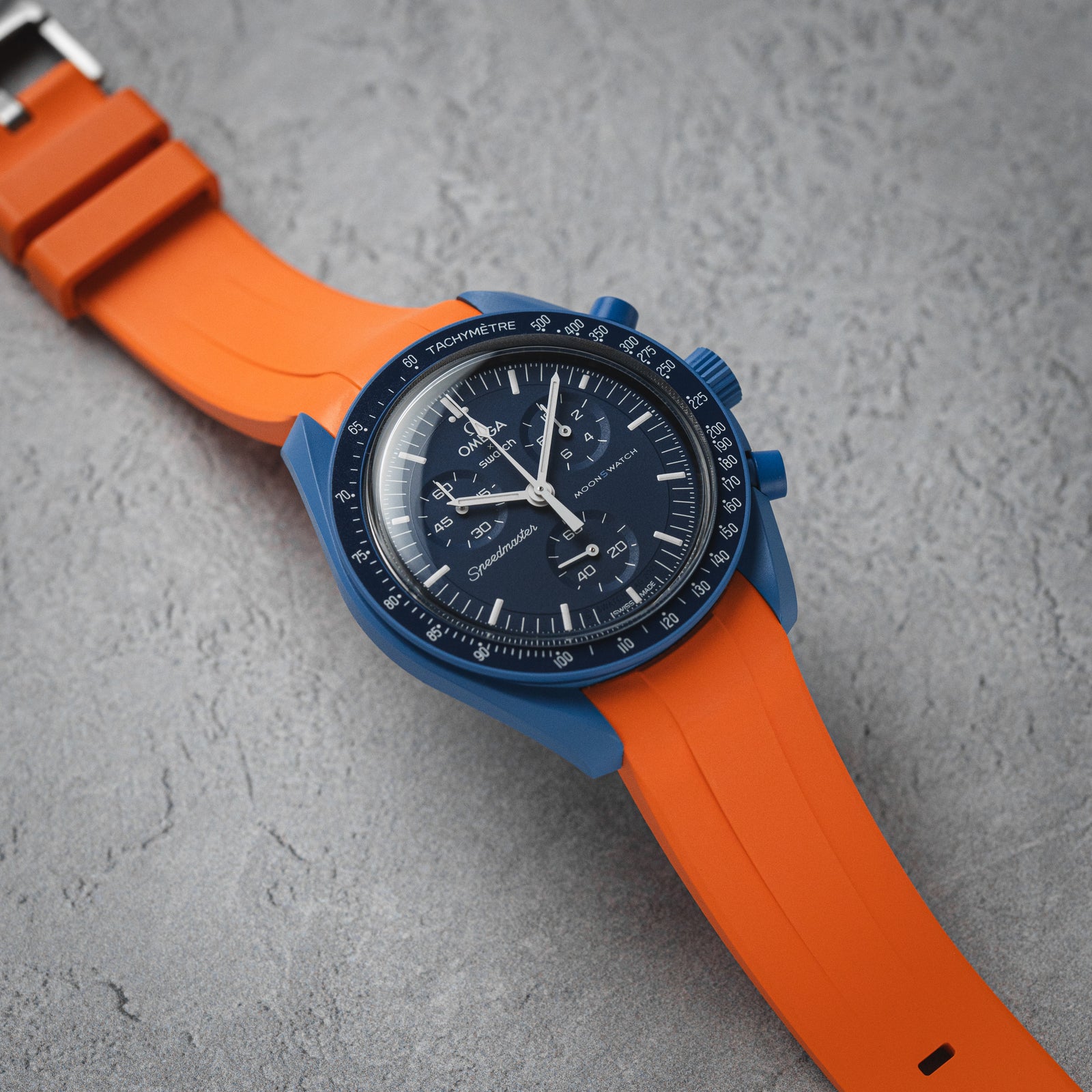 Forge Curved End FKM Rubber Strap – Orange (2421) - Skywatches