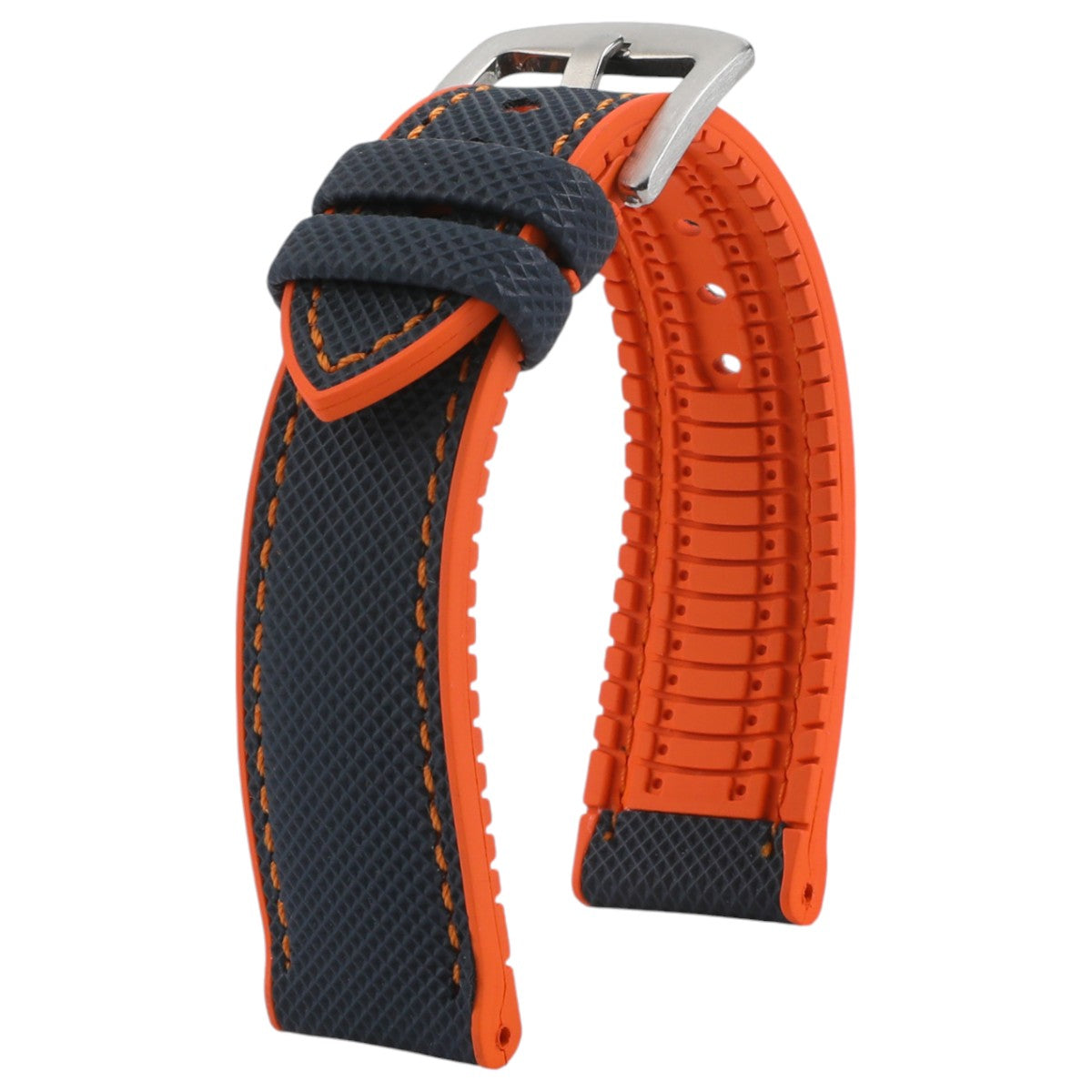 #color_Blue Nylon Orange Stitch / Orange FKM Rubber