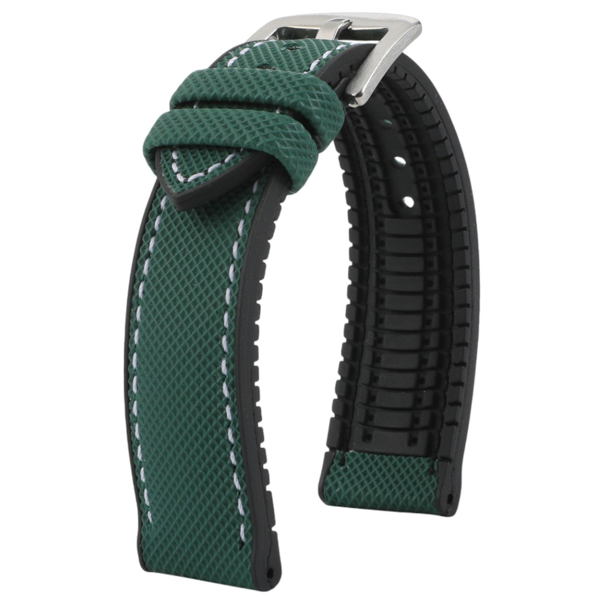 #color_Green Nylon White Stitch / Black FKM Rubber