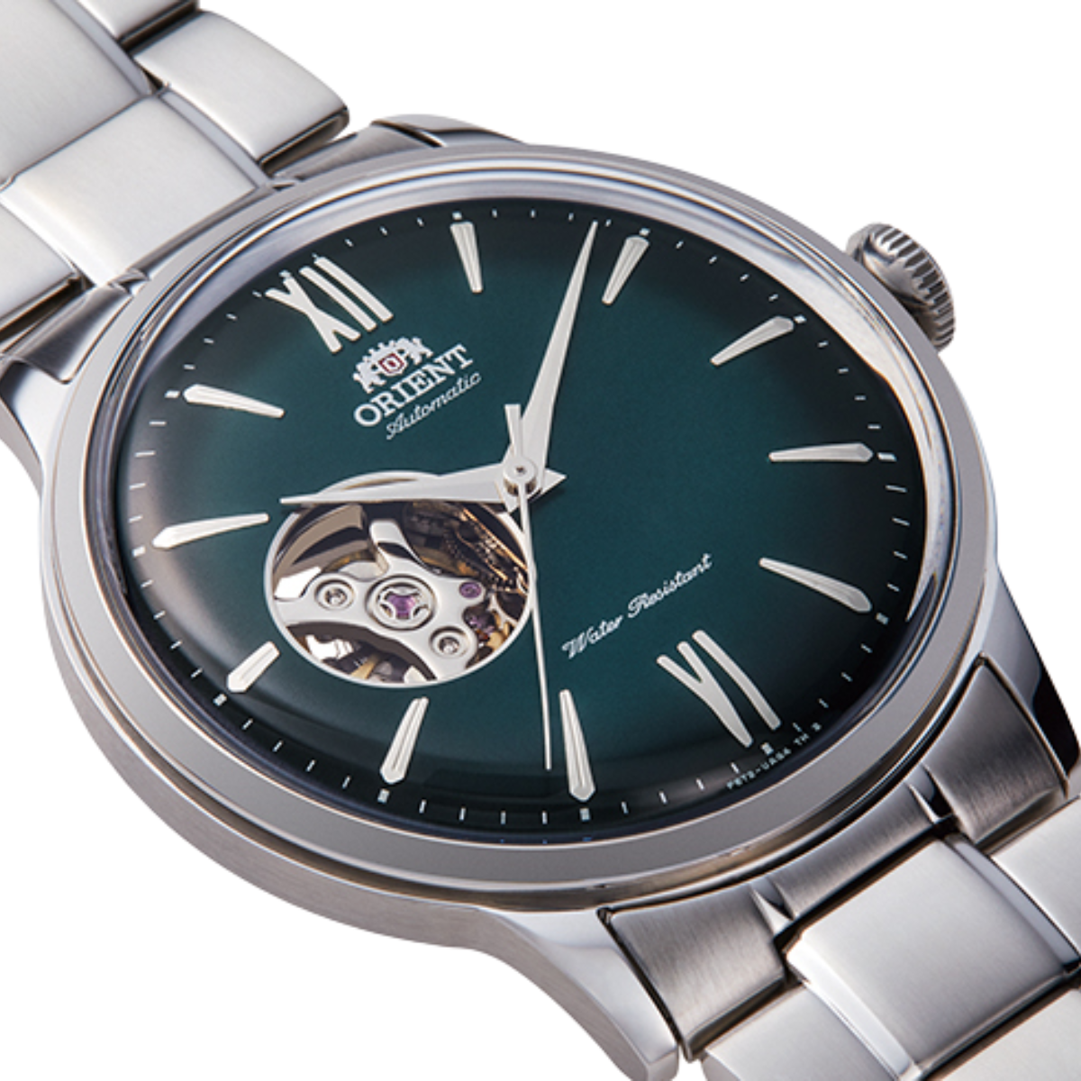 Orient Bambino Automatic RA-AG0026E Open Heart Green Dial Classic Watch