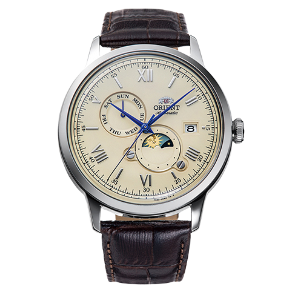 Orient Bambino Version 9 RA-AK0803Y Sun & Moon Classic Automatic Mens Watch