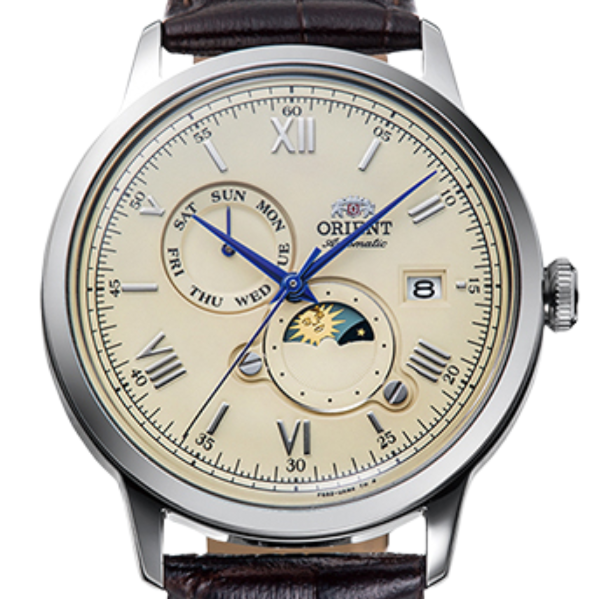 Orient Bambino Version 9 RA-AK0803Y Sun & Moon Classic Automatic Mens Watch