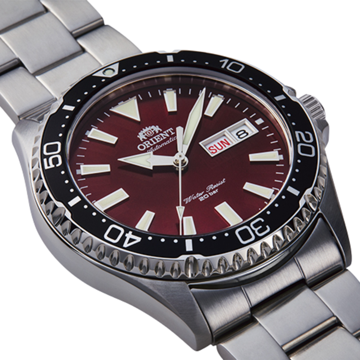 Orient Mako 3 Sports RN-AA0003R Mechanical Red Dial Diving Mens Watch