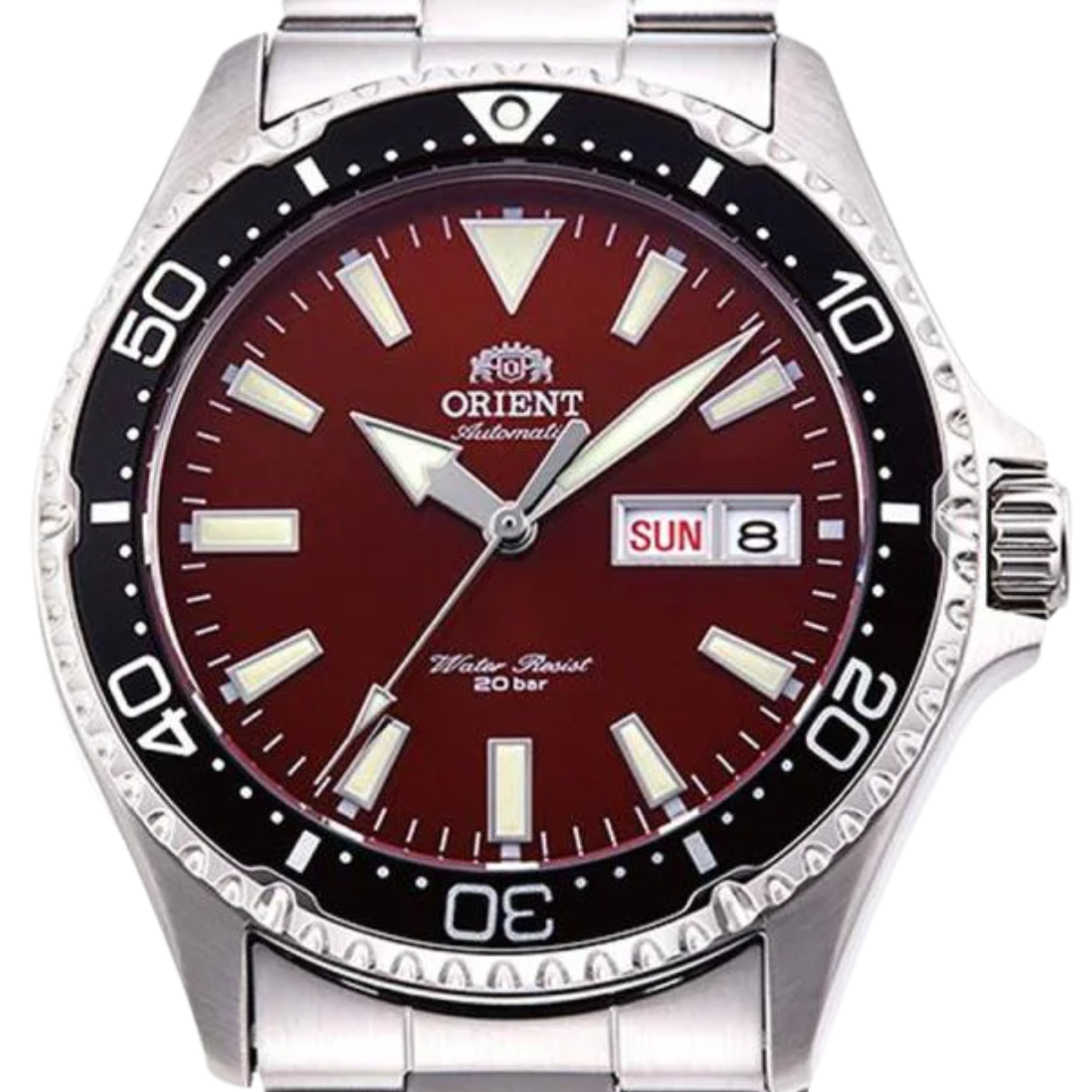 Orient Mako 3 Sports RN-AA0003R Mechanical Red Dial Diving Mens Watch