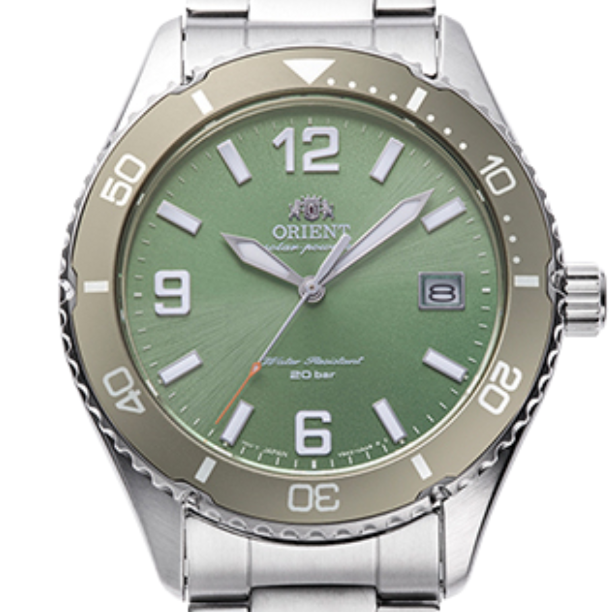 Orient Mako 40 RN-WJ0001E Solar JDM Green Dial Divers Mens Watch