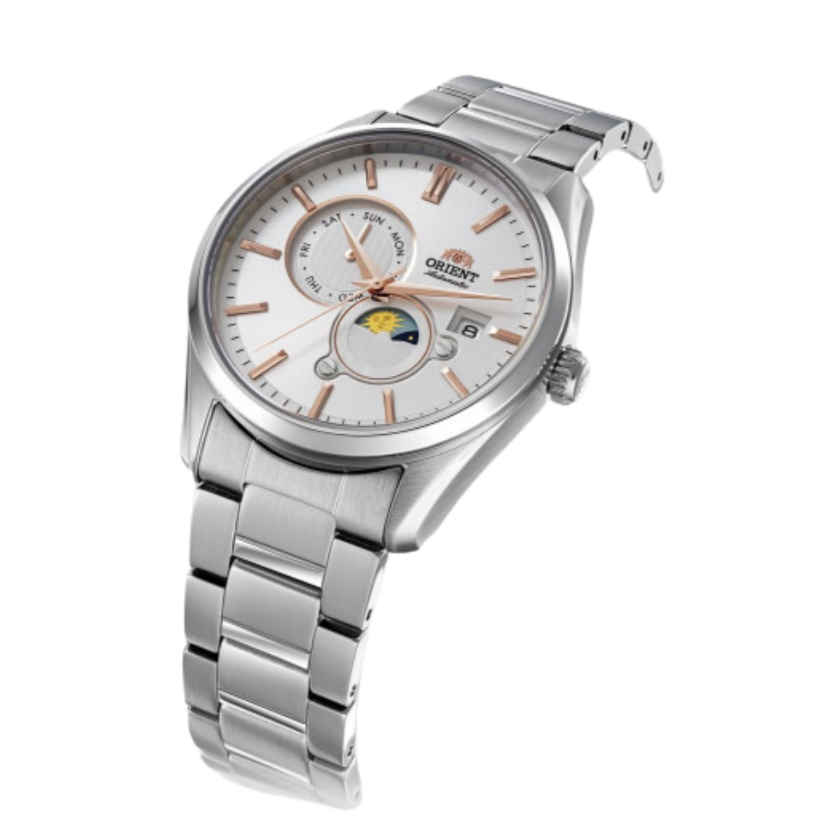 Orient RA-AK0306S RA-AK0306S10B Moonphase Automatic White Dial Men's Watch